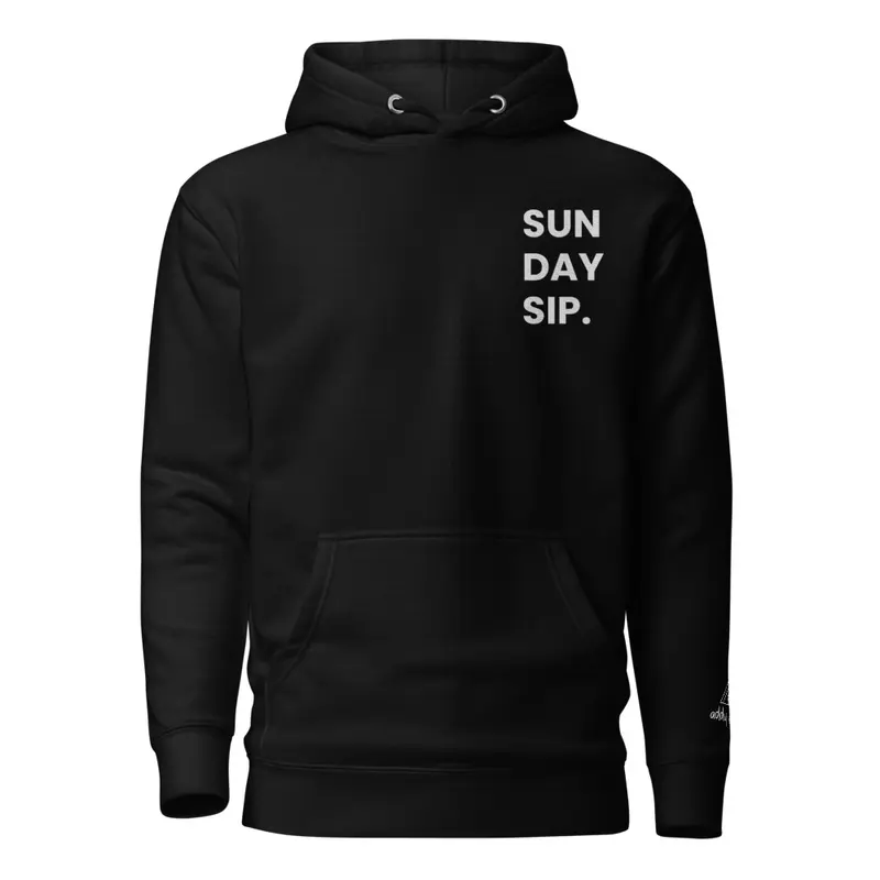 Sunday Sip Hoodie - Black